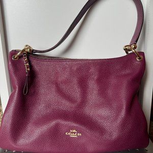 Plum Coach Shoulder Bag